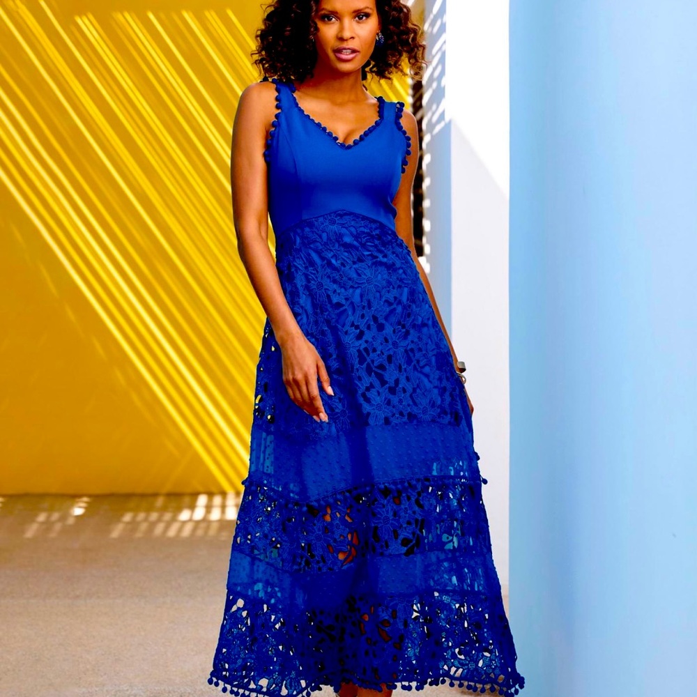 🇺🇸 Boston Proper Mixed Media Lace dress